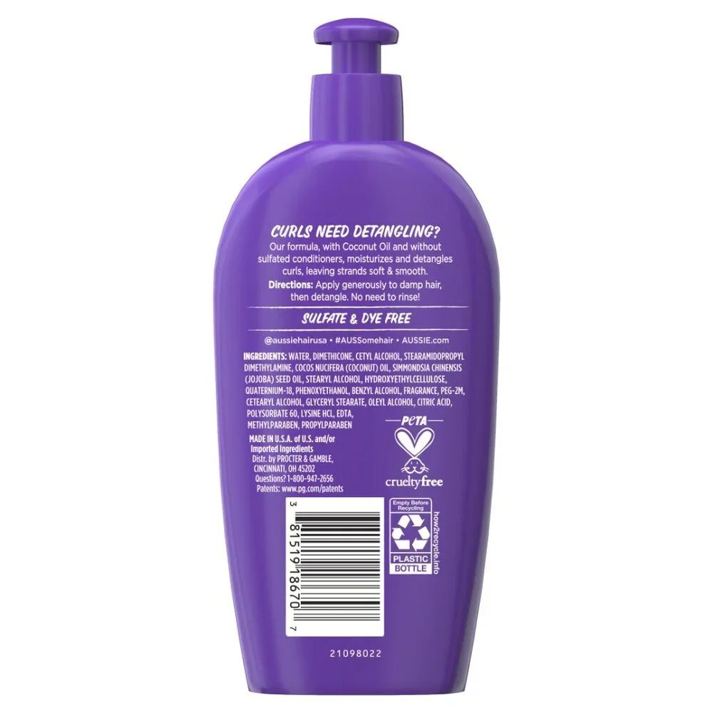 Aussie Miracle Curls Leave-In Detangling Milk Paraben Free 6.7 Oz (3Pk) - Picture 6 of 6